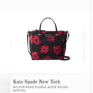 Kate Spade Wilson Road Floral Alyse Nylon Satchel NWT